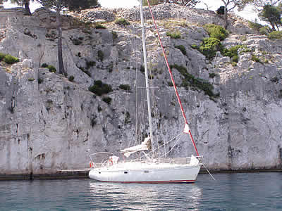 Mooring in a cala