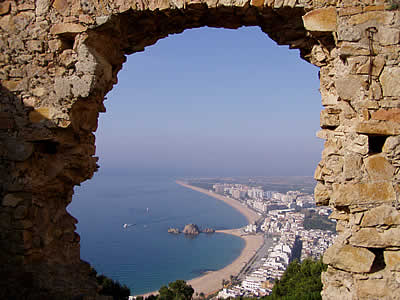 From the castle above Blanes looking South