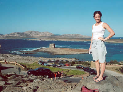 Laura overlooking Isola Piana