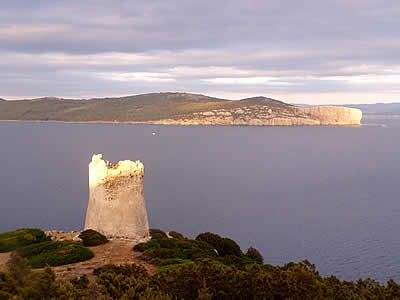 Sun setting on the ancient  tower